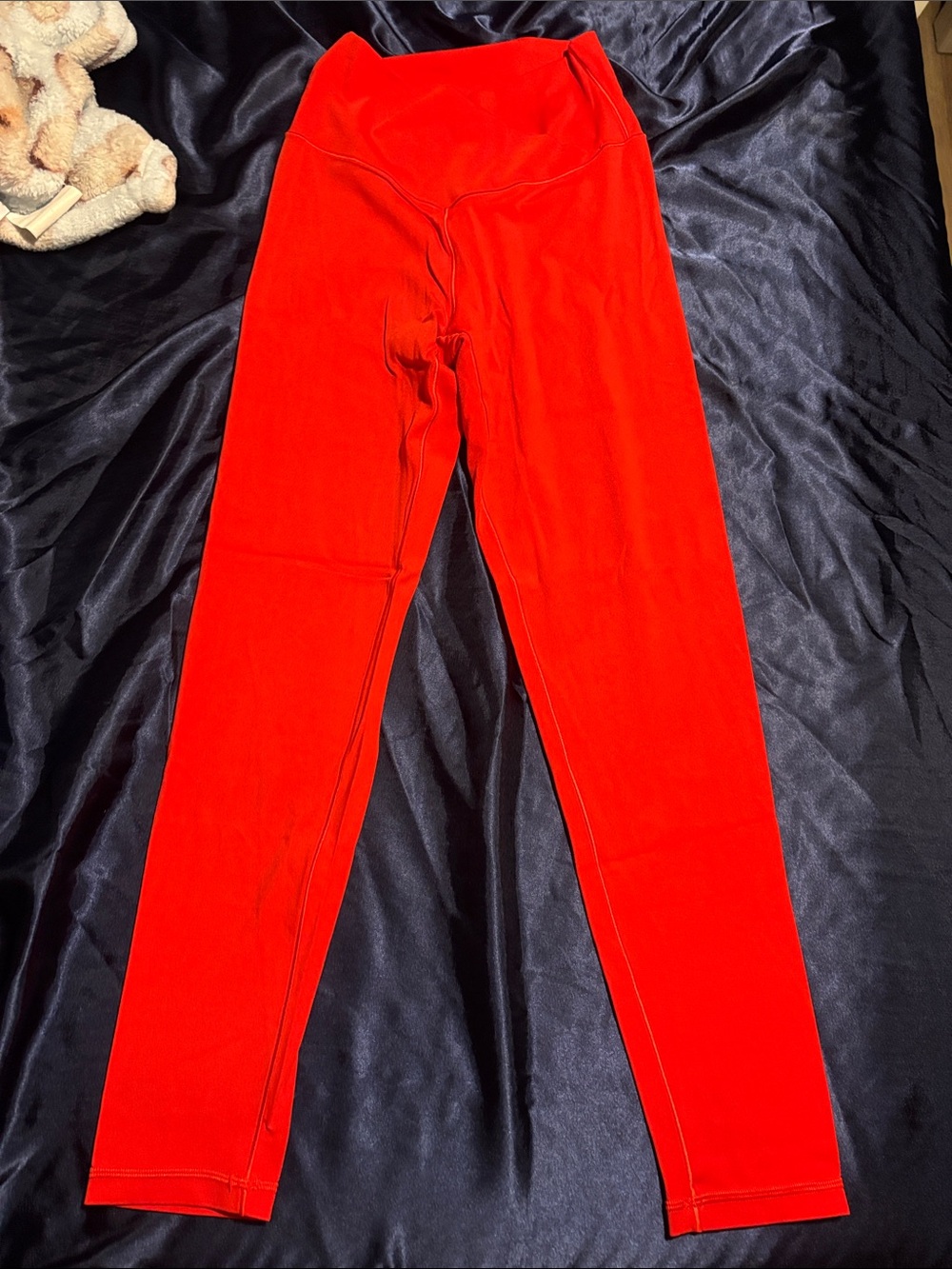 Vibrant Red High-Waist Leggings